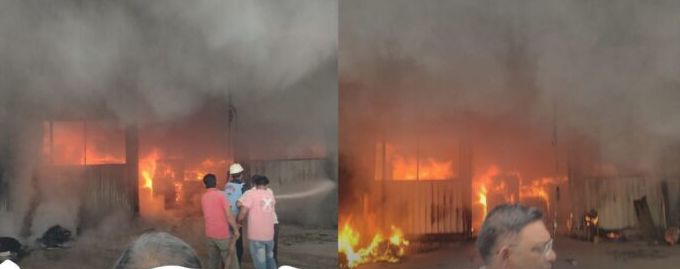 Massive fire at furniture company