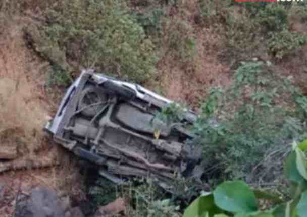 Car plunges into 100-foot ravine one dead