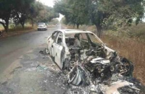 Nevasa BMW car burned on Road