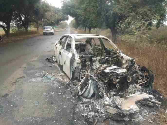 Nevasa BMW car burned on Road