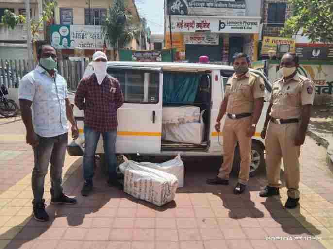Crime News Sangamner Transport of native liquor by ambulance