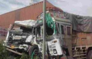 Sangamner Accident truck and container