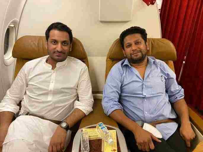 Sujay Vikhe Patil And Parth Pawar in one aeroplane