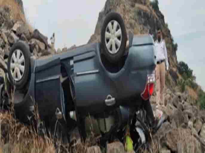 Sangamner car accident in which the driver lost control of the car
