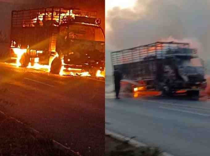 Sangamner Accident Burning Tempo in Chandanapuri Ghat