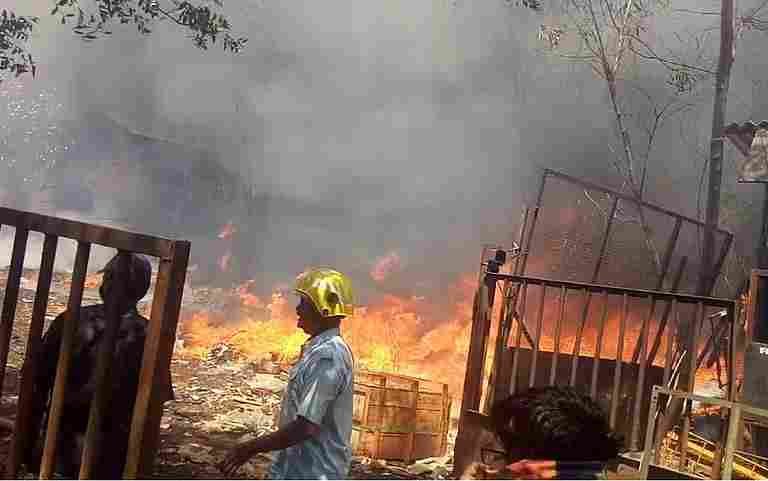 company caught fire in Ahmednagar 