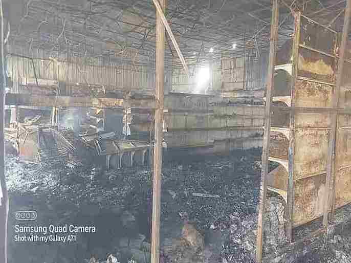 Ahmednagar Khaki in shop mall fire, loss of Rs 1 crore 75 lakh
