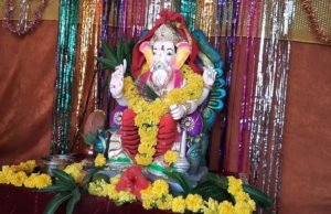 Ganpati arrival at Sarvodaya Vidyalaya in a devotional 