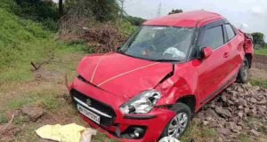 accident in swift car and two wheeler