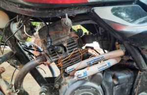 after gelatin explosive sticks were found in the bike
