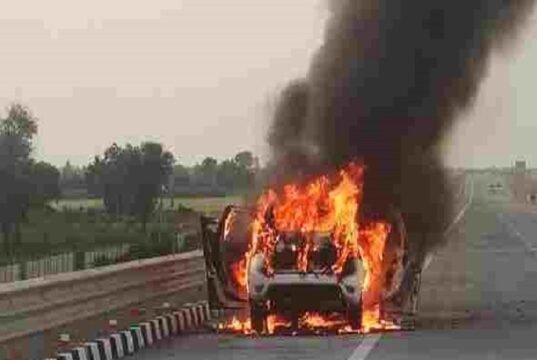 the thrill of a burning car on Samruddhi highway