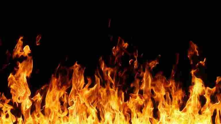 father-in-law, wife and son were burnt with petrol