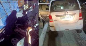 Truck hits car from behind on Samriddhi Highway Accident Three died on the spot