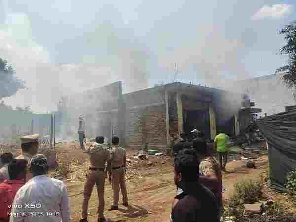 Godown of fire fighting equipment caught fire, two died