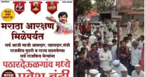 Maratha Reservation Entry of political leaders banned in 250 villages 