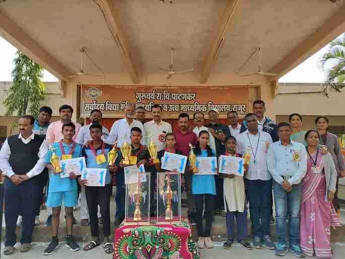 The inter-school taluka level marathon competition concluded with great enthusiasm