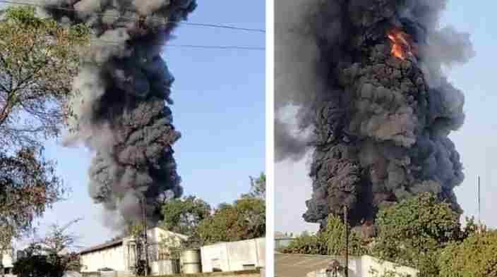 Chemical factory fire in Sinner