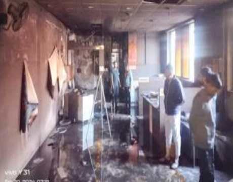 Rajedra Honda Showroom caught fire, loss of 20 lakhs