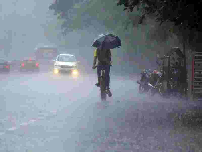 Thunderstorms with stormy winds, pounding with unseasonal rain