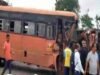 Accident Eicher truck and bus collide, 25 injured including students