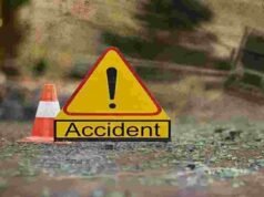 Husband killed, wife injured in dumper collision with two-wheeler