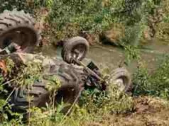 Driver dies after tractor overturns in canal