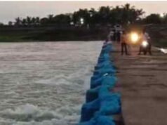 Four people drowned in the embankment after the motorcycle fell into Godapatra