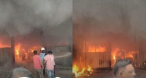 Massive fire at furniture company