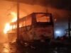 Shivshahi bus suddenly caught fire, burnt down