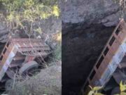 truck fell directly into the well, the truck driver along with the cleaner also went missing