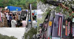 Luxury bus plunges into 200-foot gorge in horrific accident Five people died