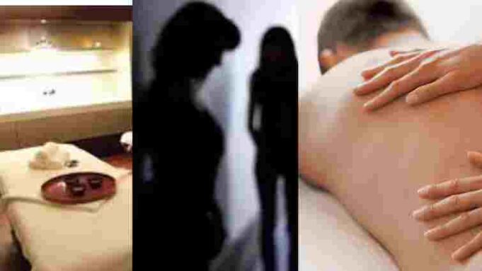Police raids massage parlor and prostitute business exposed