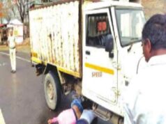 Rajur accident involving a two-wheeler and a pickup vehicle 
