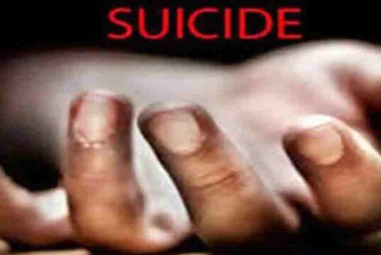 Suicide hanged himself with a swing rope