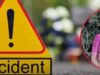 Woman dies in container-bike accident