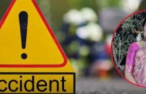 Woman dies in container-bike accident