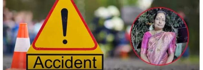 Woman dies in container-bike accident