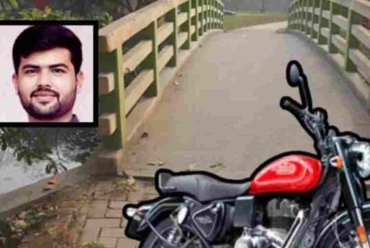 Suicide clerk jumped into the riverbed while parking his bullet on the Godavari bridge