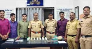 Young woman caught by police for possessing drugs