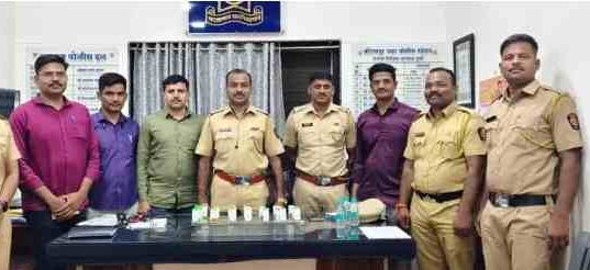 Young woman caught by police for possessing drugs