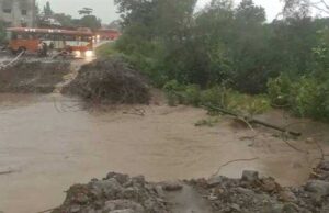 sky burst in this taluka of Ahilyanagar! The bridge on the road was literally washed away