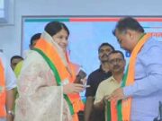 मंत्री विखे पाटलांकडून ‘ऑपरेशन लोटस’; झेडपी अध्यक्षपदाचा चेहरा हेरला BJP Mumbai joining event Sunita Bhangare