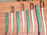 Man arrested for carrying sword during election period 4 swords seized